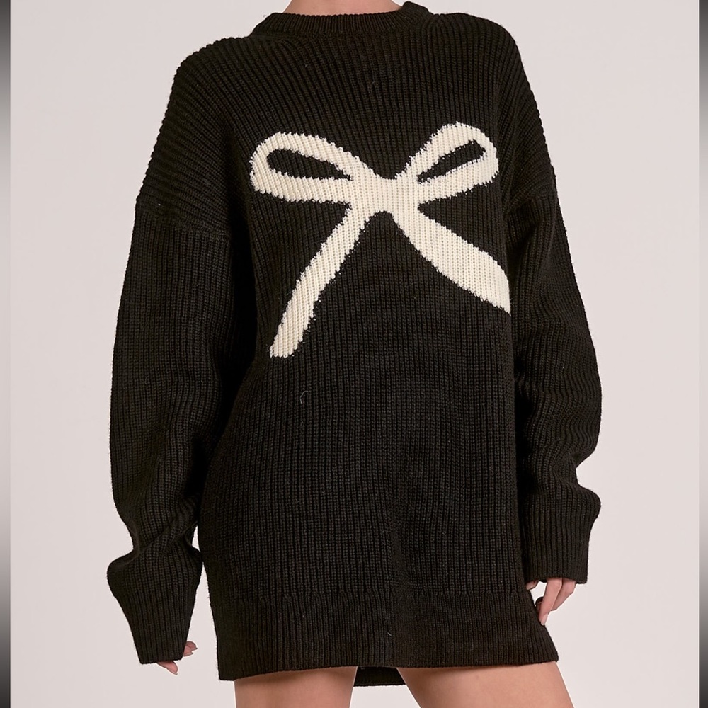 New with tags. Elan sweater dress. Multiple sizes. Bow. - Picture 2 of 2
